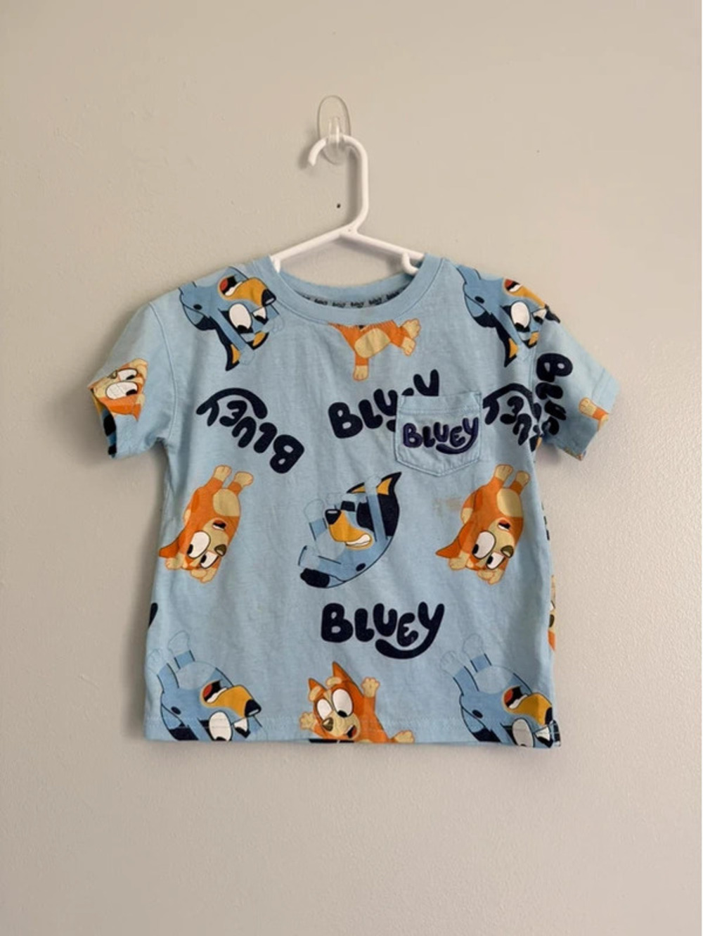 Bluey & Bingo All Over Print Pocket T-Shirt Boys 3T